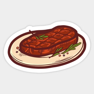 A Plate Steak Sticker